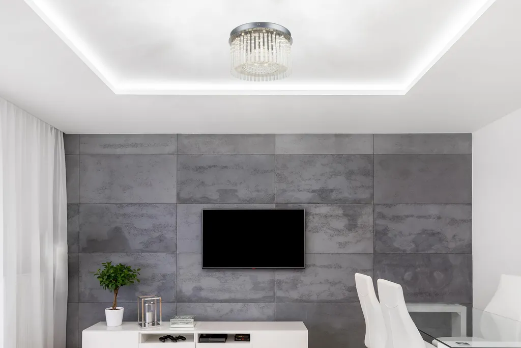 Plafonnier LED Moderne en Chrome - Éclairage de Plafond pour Salon
