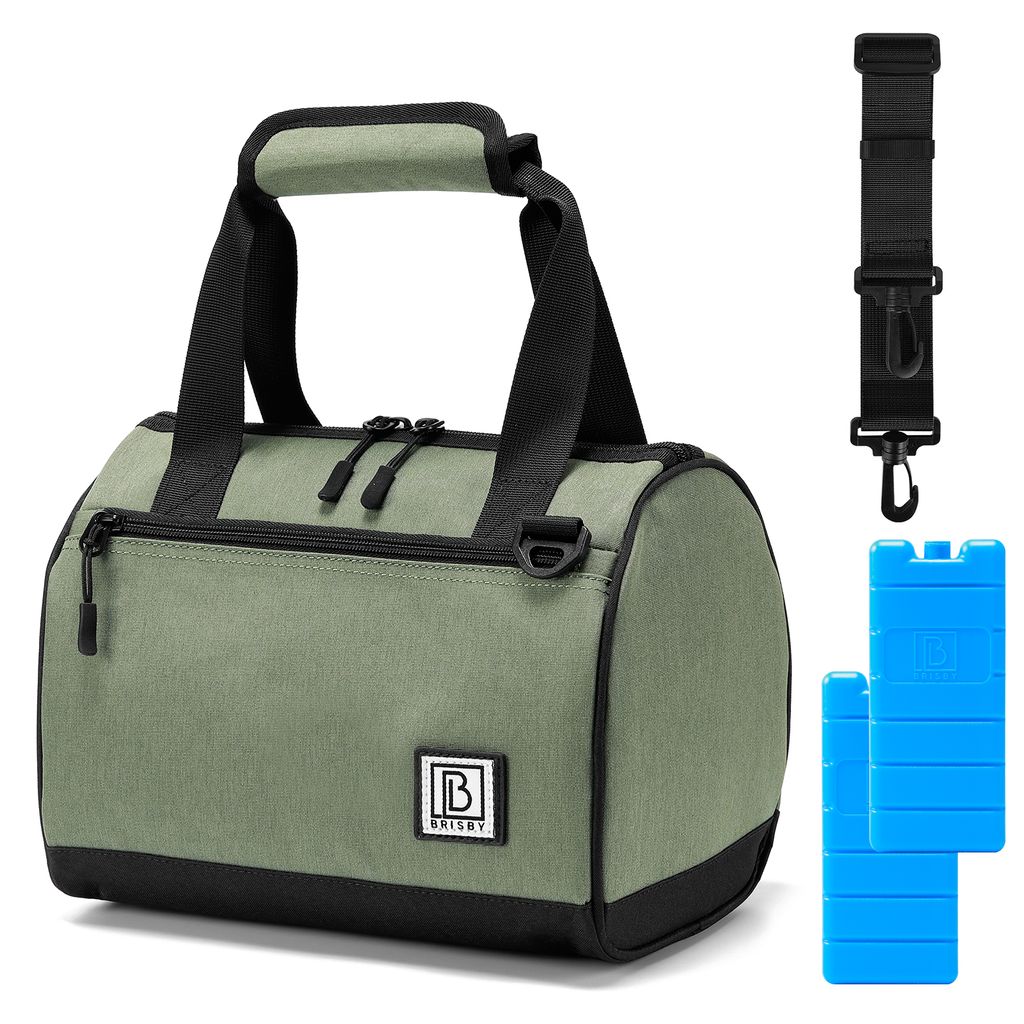 Brisby 4-lagige Kühltasche mit Isolierung – Lunchtasche 10 Liter – Grün