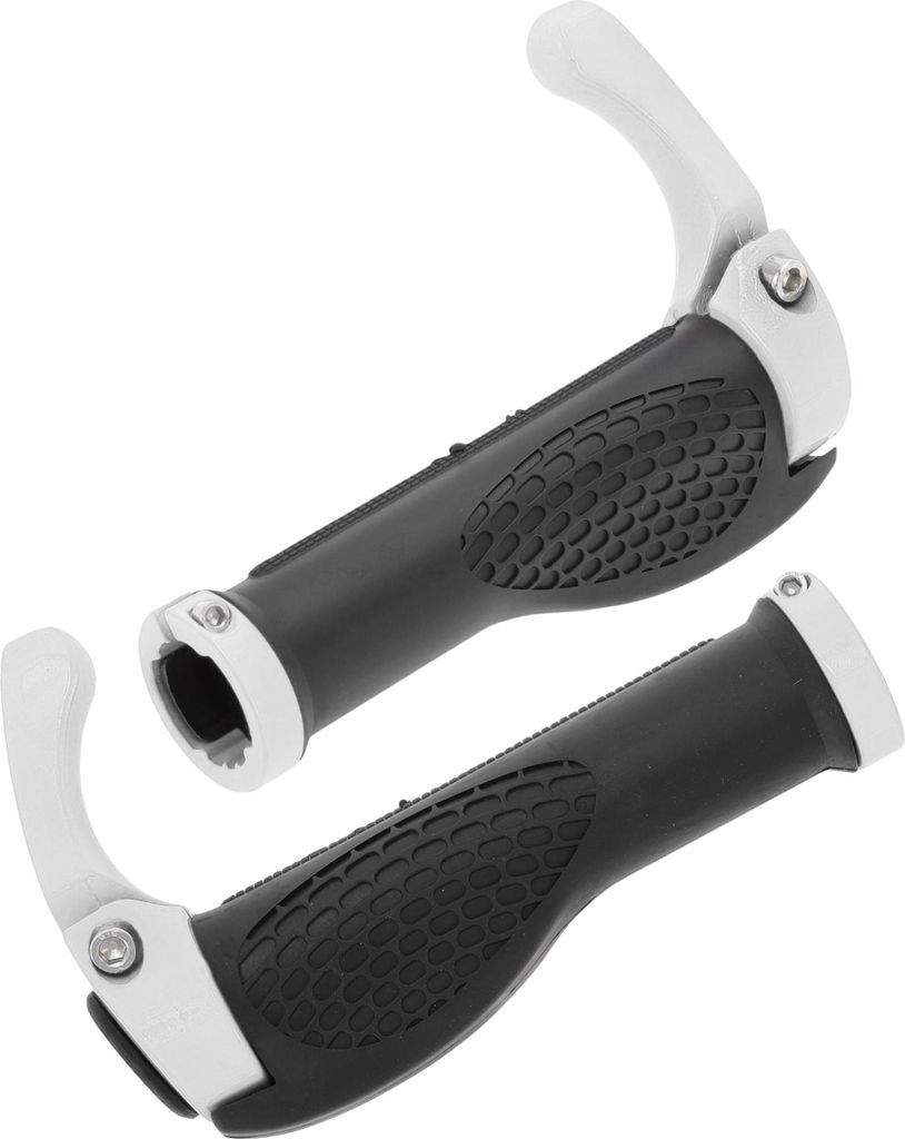 1 Satz Fahrradgriffe, rutschfeste ergonomische Fahrradgriffe, Kuhhorn-Fahrradlenkergriffe für E-Bike Trekking Bike MTB, Weiß