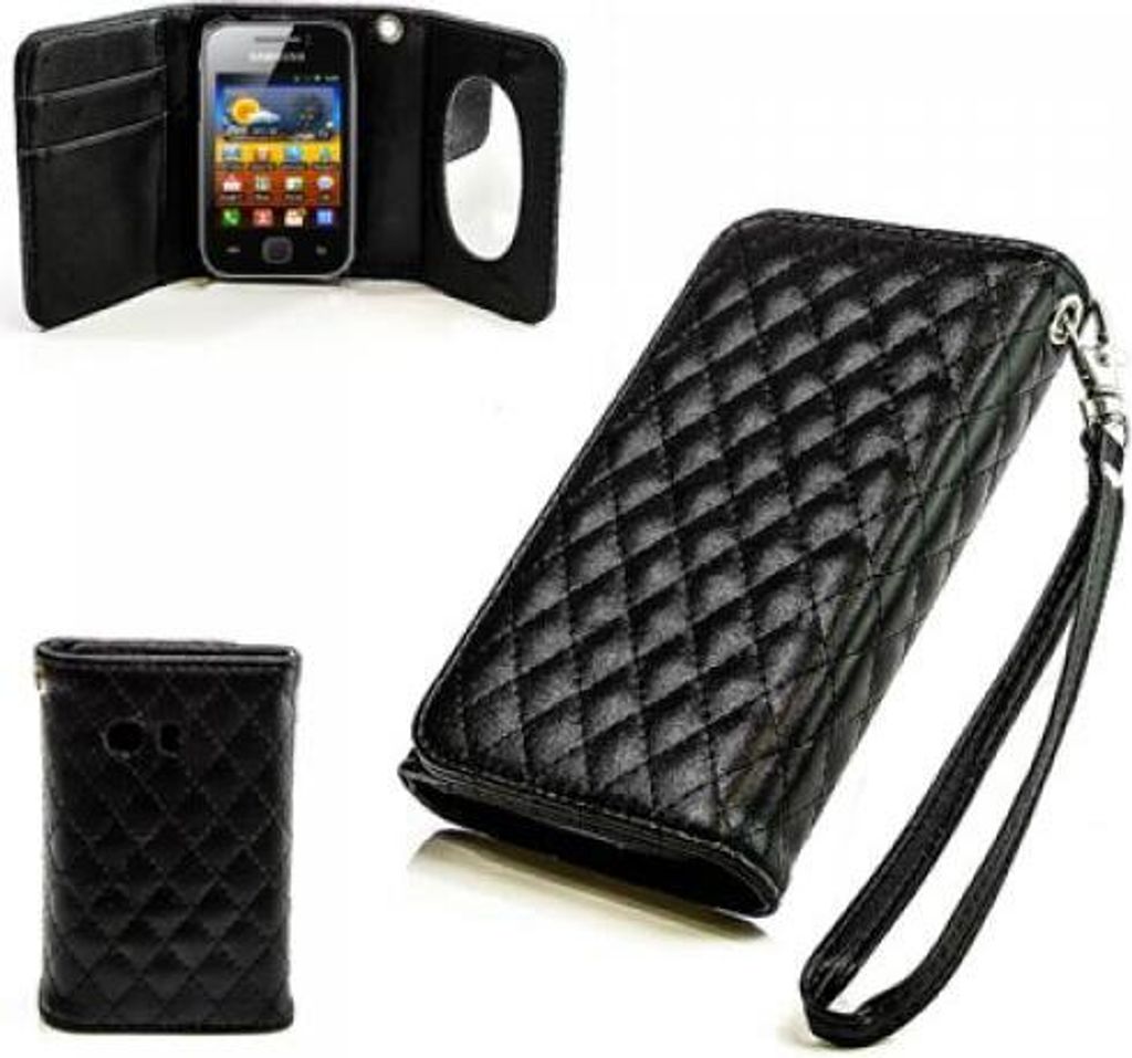 Samsung Galaxy Y (S5360) Booksytle Handtasche Mirror Schwarz