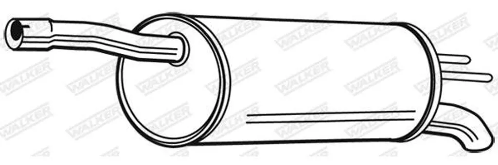 Silencieux WALKER 22912 en acier aluminisé - Fiabilité OE 46826932 Fiat