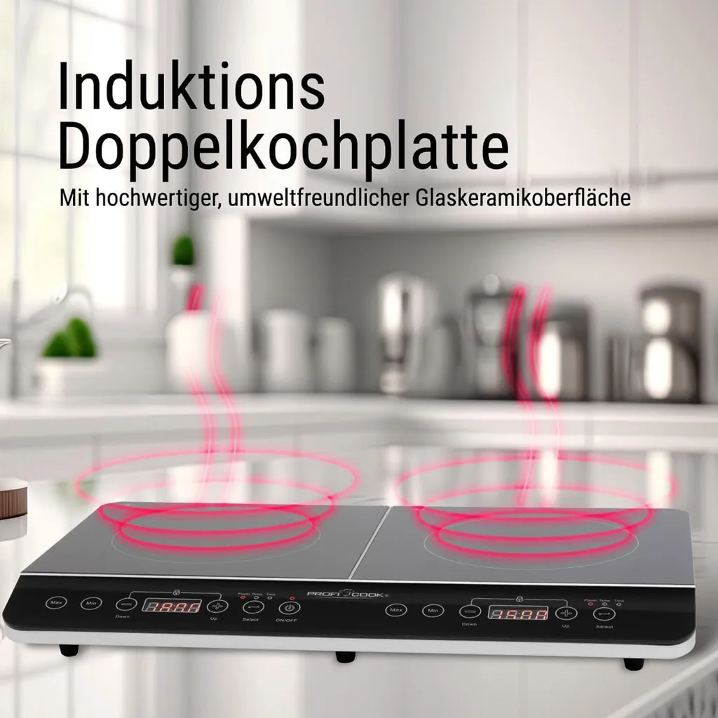 ProfiCook PC-DKI 1067 Plaque Induction Noire Mobile - Puissance 2000W