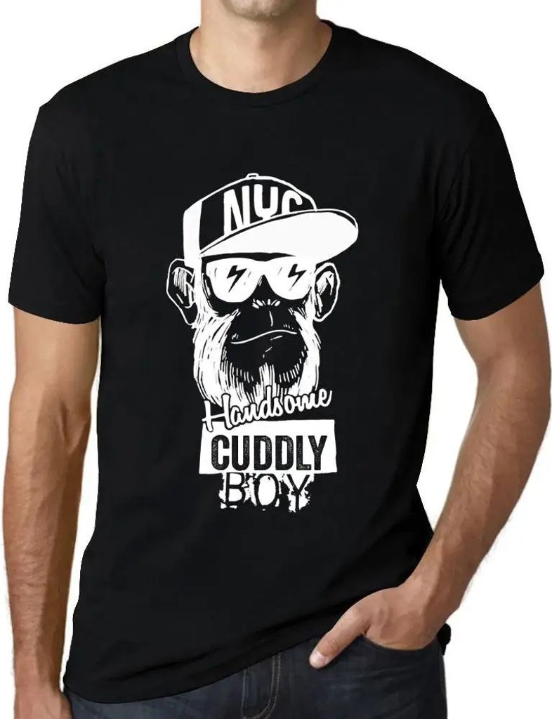 Herren Grafik T-Shirt Hübscher Junge knuddelig – Handsome Boy Cuddly – Öko-Verantwortlich Vintage Jahrgang Kurzarm Lustige Druck Geburtstag G...