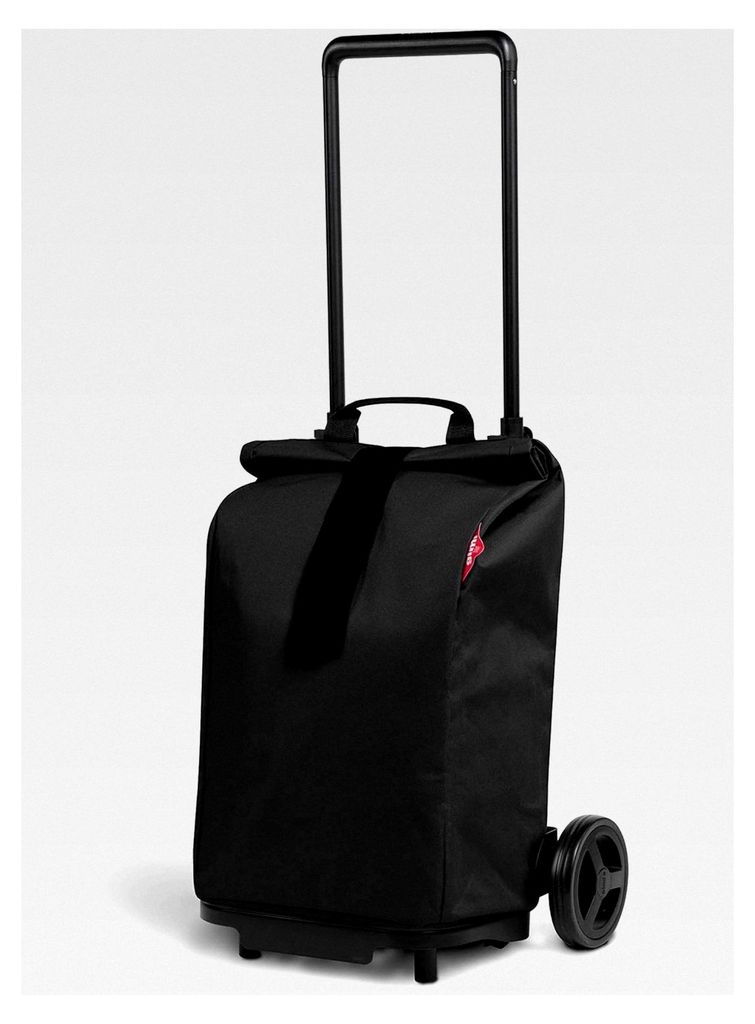 Zusammenklappbarer Einkaufstrolley mit verstellbarem Teleskopgriff, Regenbeutel mit Rollverschluss und Klettband, großen Rädern und Schutzblechen...