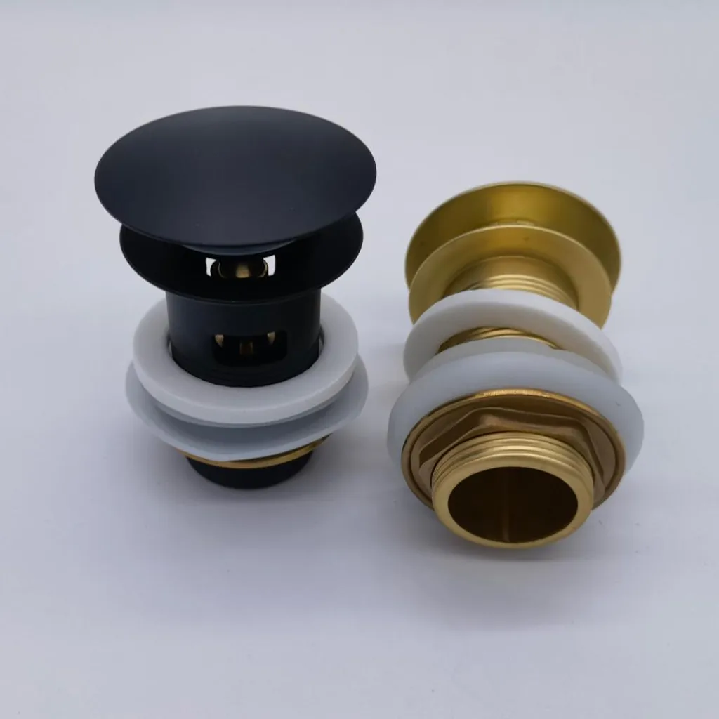 Valvola Scarico Lavabo Ottone Chiaro 40mm - Sistema Clic-Clac Professionale - 3
