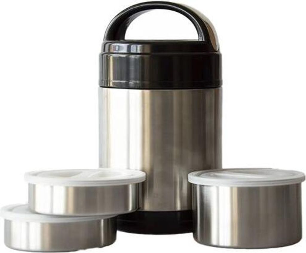 speisenträger 11cm 3 Stück aus Edelstahl mit Thermohülse aus Edelstahl + PH
