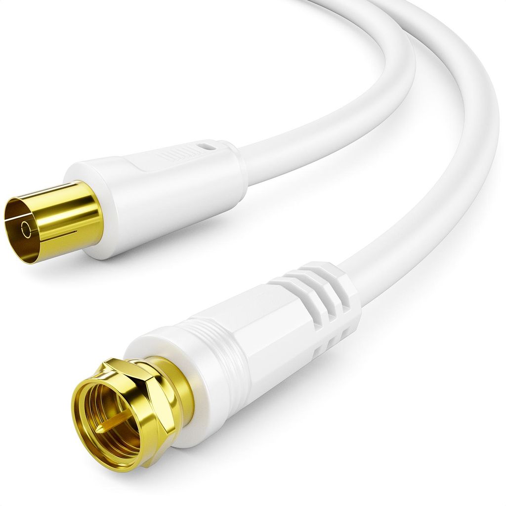 deleyCON 10m SAT TV Antennenkabel Koaxial Kabel F-Stecker Produktbild 