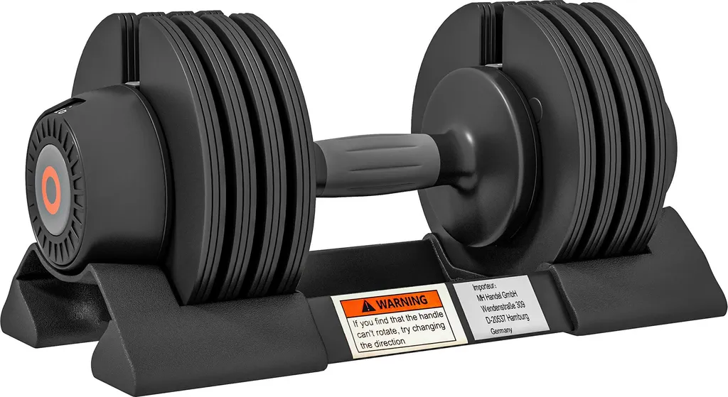 Haltère modulable pour fitness à la maison avec poignée confort