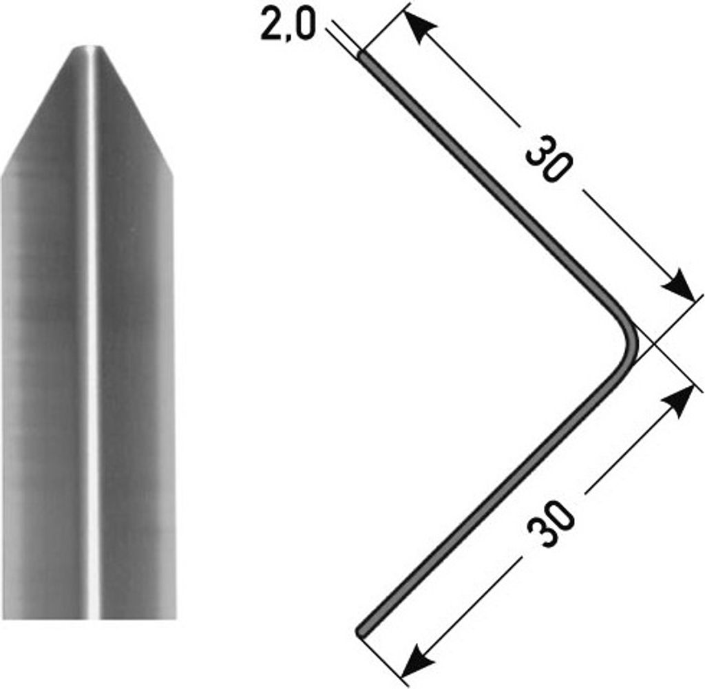 PROVISTON | Eckschutzwinkel | Edelstahl | Edelstahloptik | Breite 50 mm | Höhe 50 mm | Länge 1000 mm | Einseitig Seitlich Gebohrt | Eckschutzprof...