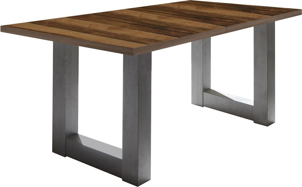 Esstisch ausziehbar Eila 3 160 x 90 x 75 Esszimmertisch Graphit/Plankeneiche 13339-160
