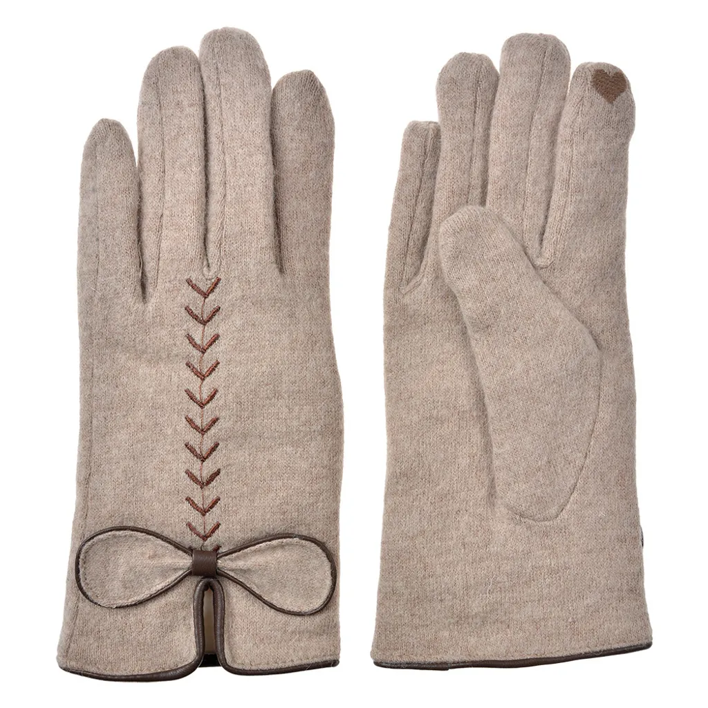 Guanti Invernali Clayre & Eef Beige 9x23cm - Eleganza e Calore Poliestere