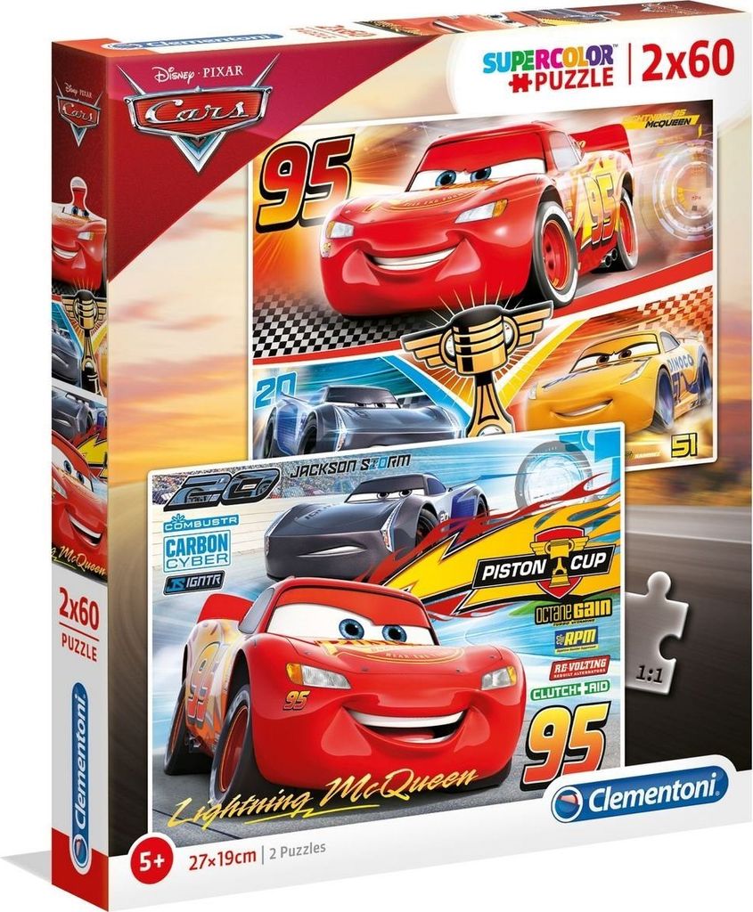 Clementoni 07131 - 2 x 60 Teile Puzzle - Disney Cars 3