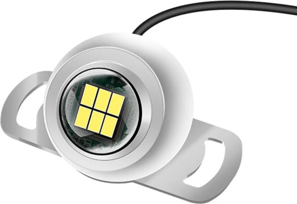 LED auto Ultra-Bright occhio elettrico luce di retromarcia all'aperto lampadina modificata universale luce ausiliaria, stile: Lungo luminoso dopo 3 Flash Shell argento