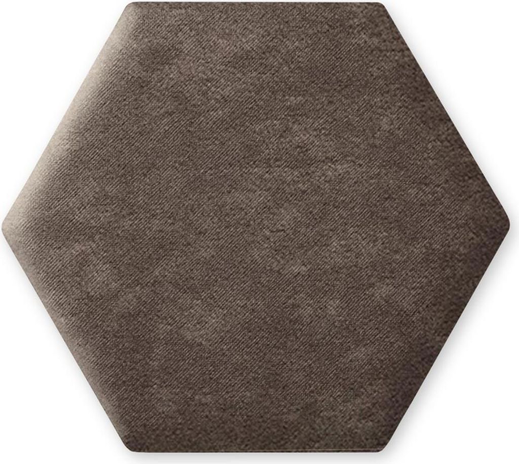TAPHICEROS Hex Wandpaneel Polsterpaneel, 30x26 cm, ALOVA 87, Dunkelgrau, Wandkissen Hexagon Wandpolster Kopfteil für Bett Gepolstert Polsterplatte