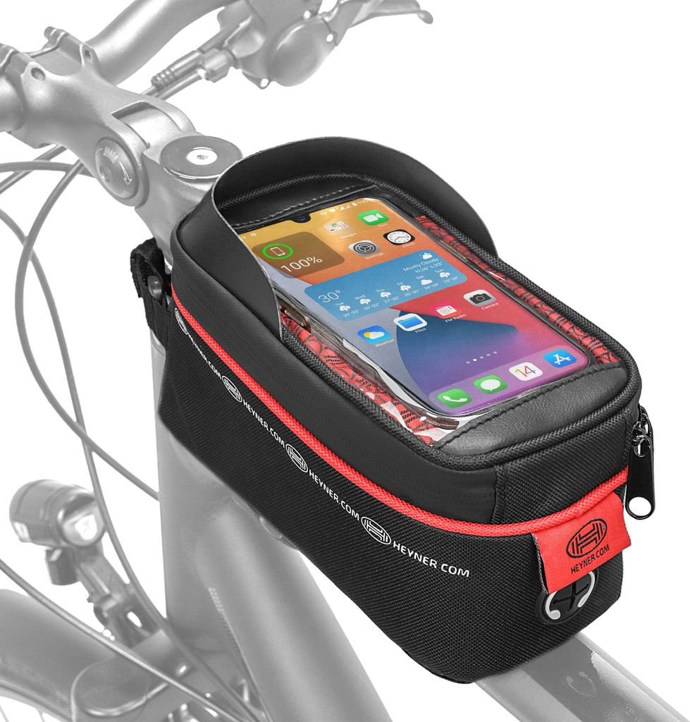 HEYNER Fahrrad Rahmentasche wasserdichte Fahrradtasche Lenkertasche für Smartphone bis 6,5 Zoll