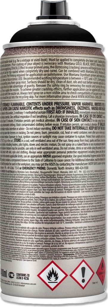 Montana Cans 53.6114 Knister-Effekt-Spray Traffic Black 400 Produktbild 
