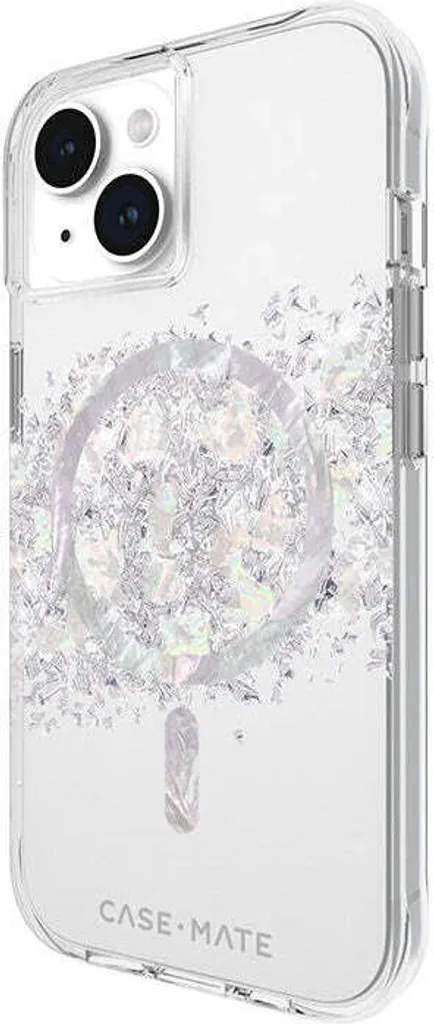 Étui de protection iPhone 15 MagSafe transparent avec motif nacre - 3