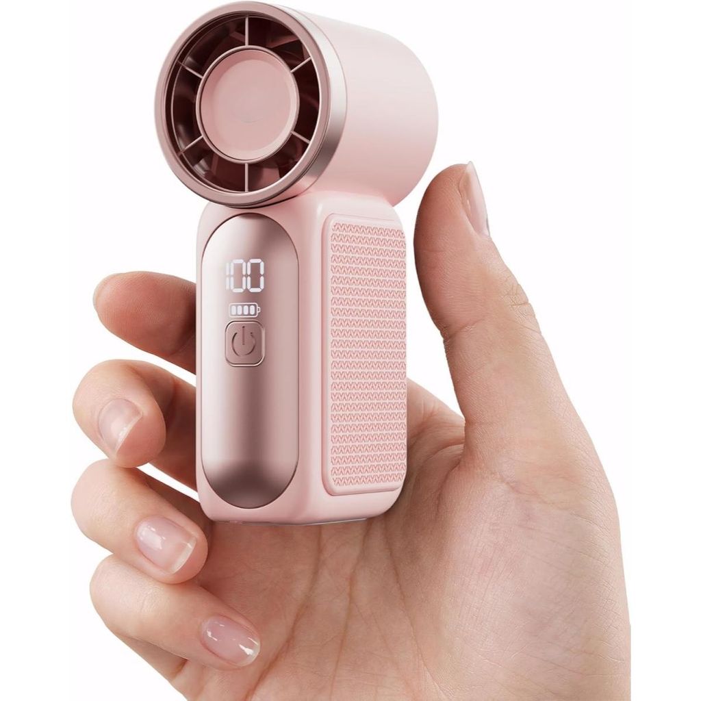 Mini Handventilator Akku, mit 6 Stufen, LED Display USB-C, Produktbild 