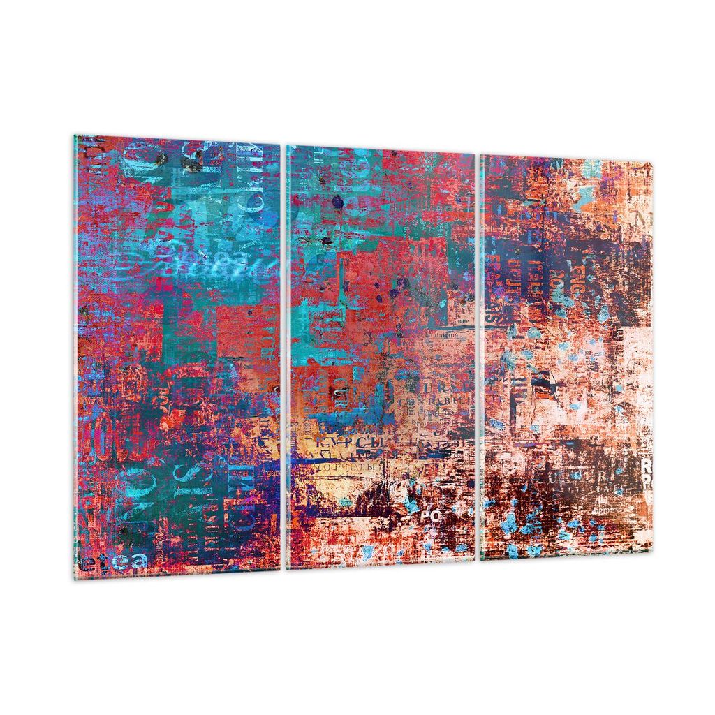 Bilder auf glas - Graffiti modern - 105x70cm - Glasbilder - Wandbilder - Kunstdruck - zum Aufhängen bereit - Wanddekoration aus Glas - Glas Bilder...