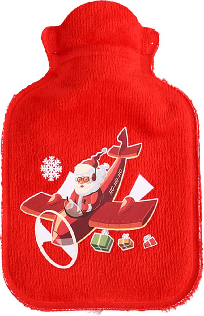 Heißwasserflasche Plüsch Cartoon Muster Leckdofter Anti-Scenen-Anti-Rutsch-Füllung Wasser Geschenk rotes Weihnachtsjahr des Kaninchenhand-Wärme...