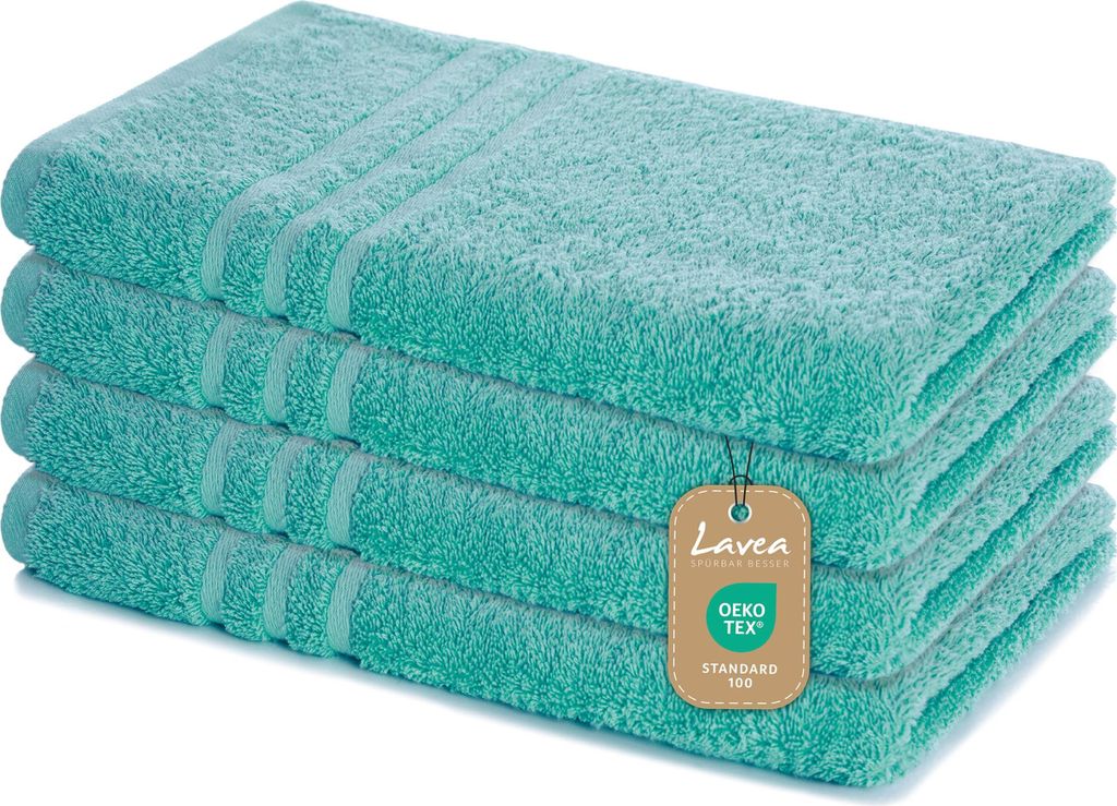 Lavea® 4er Set Handtuch 50x100 cm – Saugstarke und Weiche Produktbild 