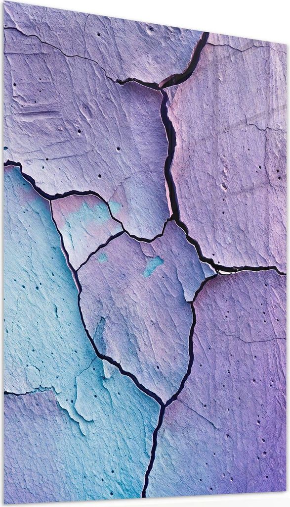 Glasbild 40x60cm in XXL für Wohnzimmer, Schlafzimmer Motiv Rissige Oberfläche