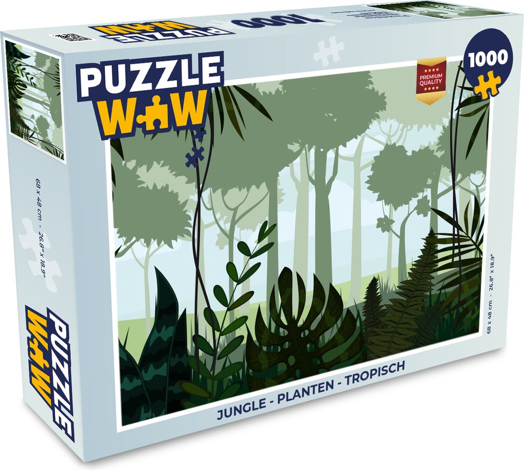 MuchoWow Puzzle 1000 Teile Dschungel - Pflanzen - Tropisch - Junge - Mädchen - Kinder - Erwachsene - Rätsel