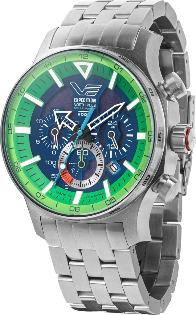 Vostok Europe VR42-595A733-B Herren-Solaruhr Expedition North Pole Polar Spruce
