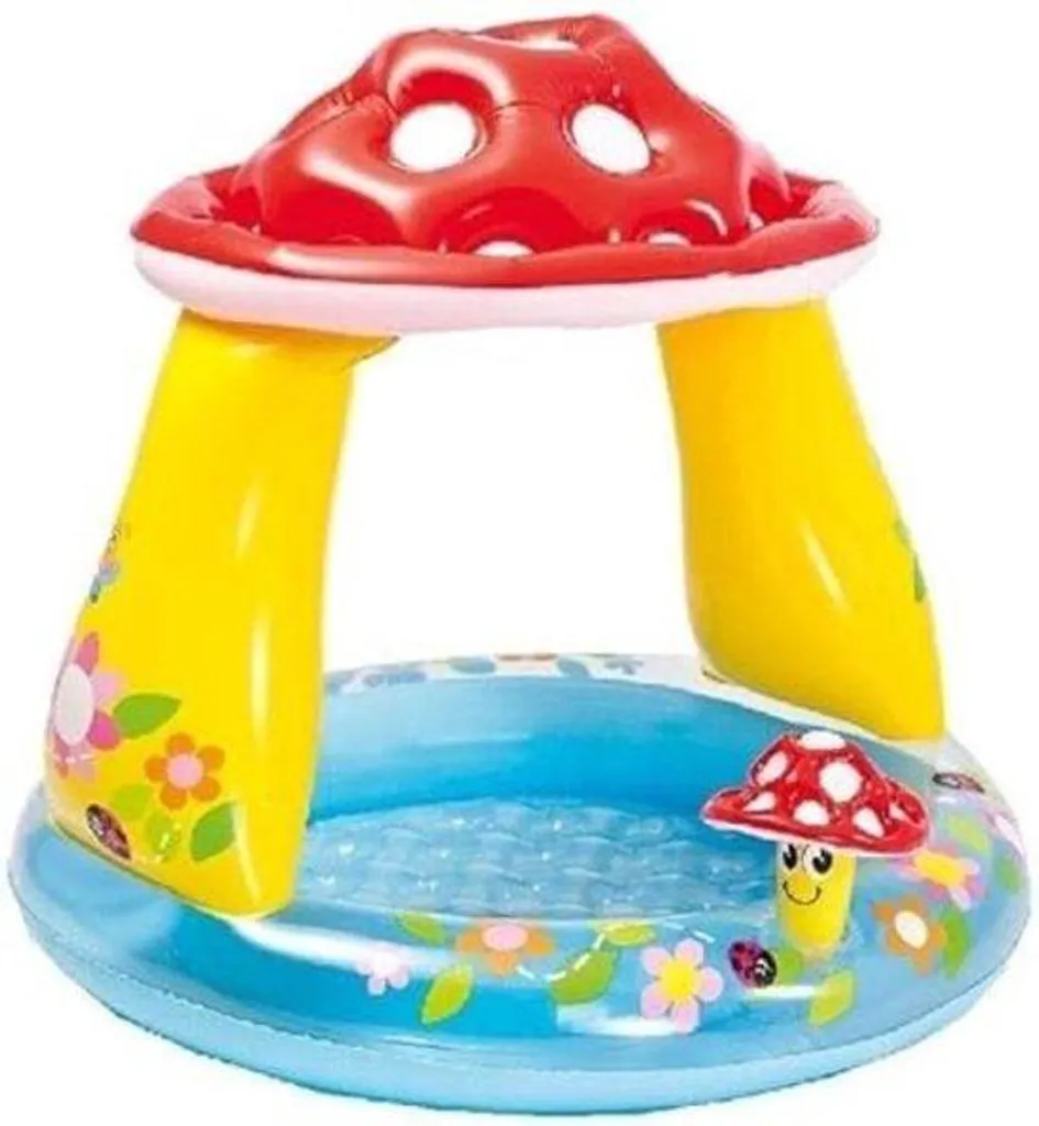 Piscine pour bébés en plastique rigide bleu ciel - Modèle AquaBaby 85cm