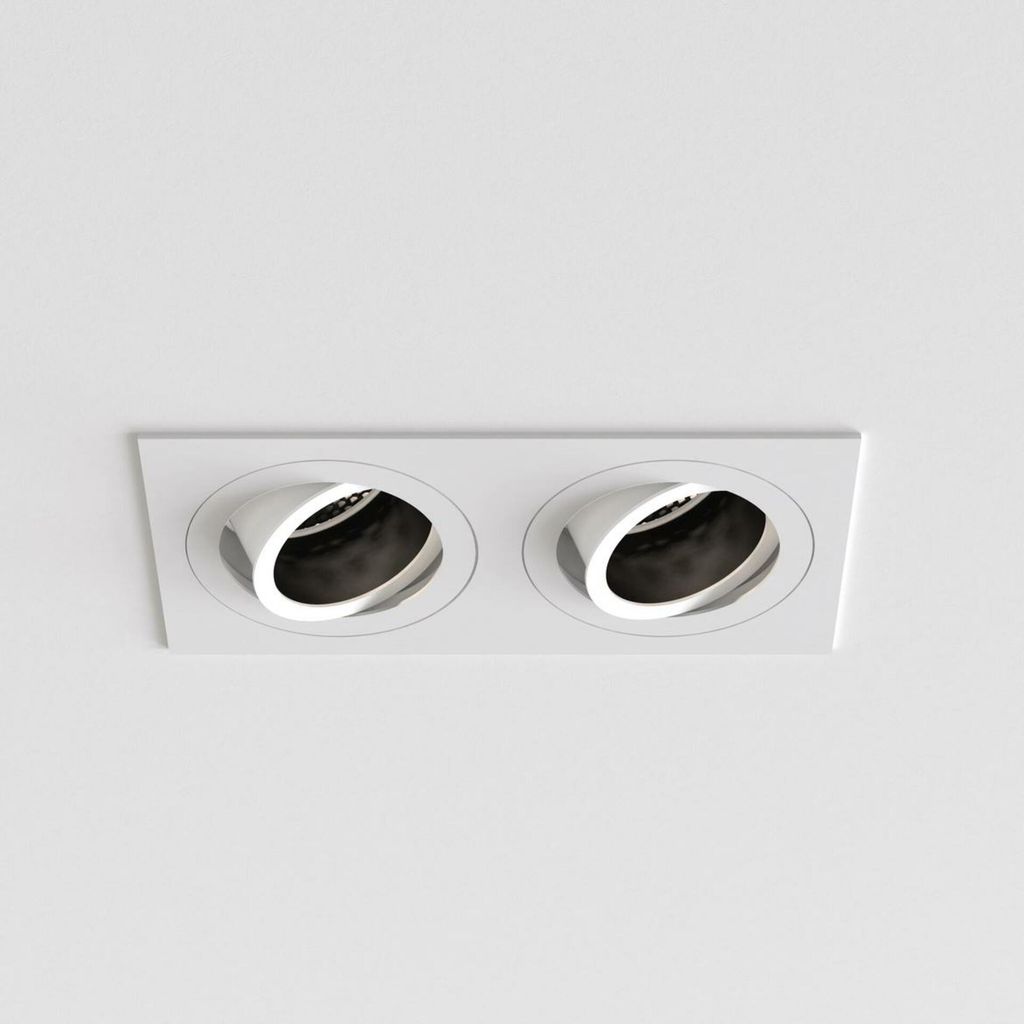 ASTRO Einbauleuchte Pinhole Square Twin verstellbar 2x6W GU10 weiß 1434005