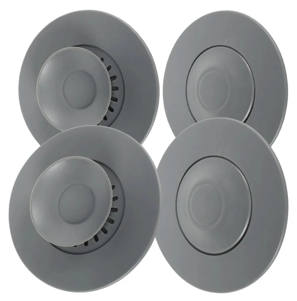 Bouchon de vidange silicone anti-odeur et anti-obstruction - Lot de 4