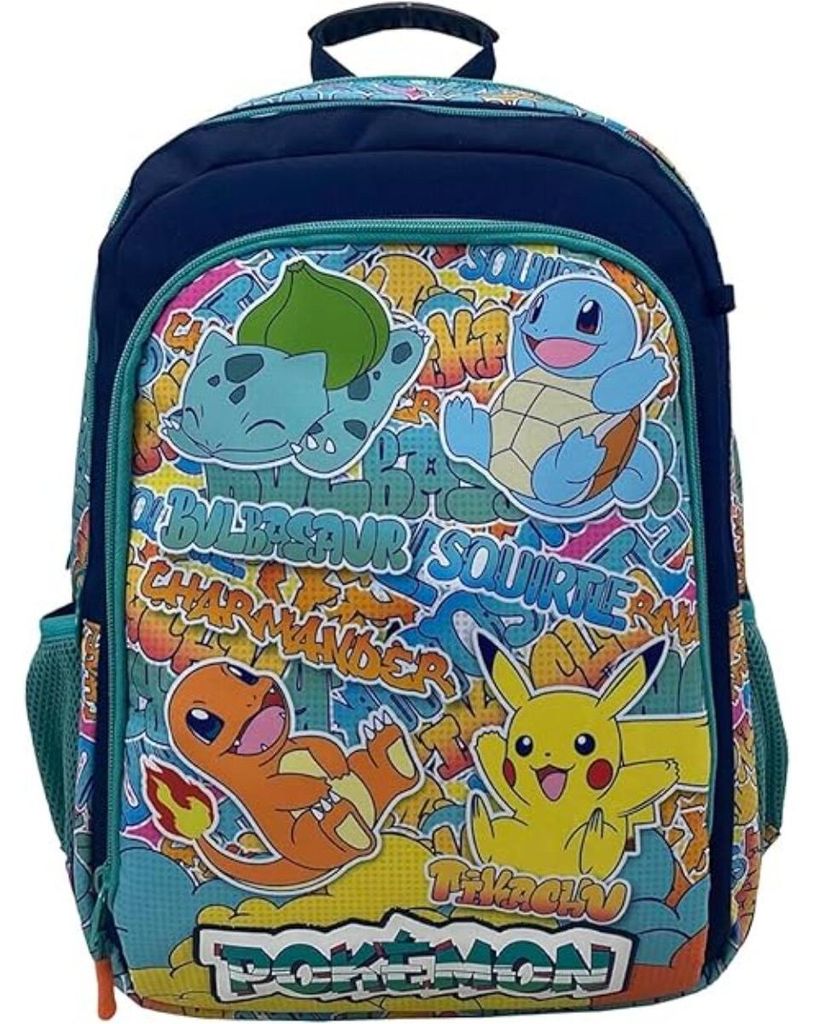Pokémon Rucksack Schulrucksack 35x16x43cm mit Seitentaschen Produktbild 