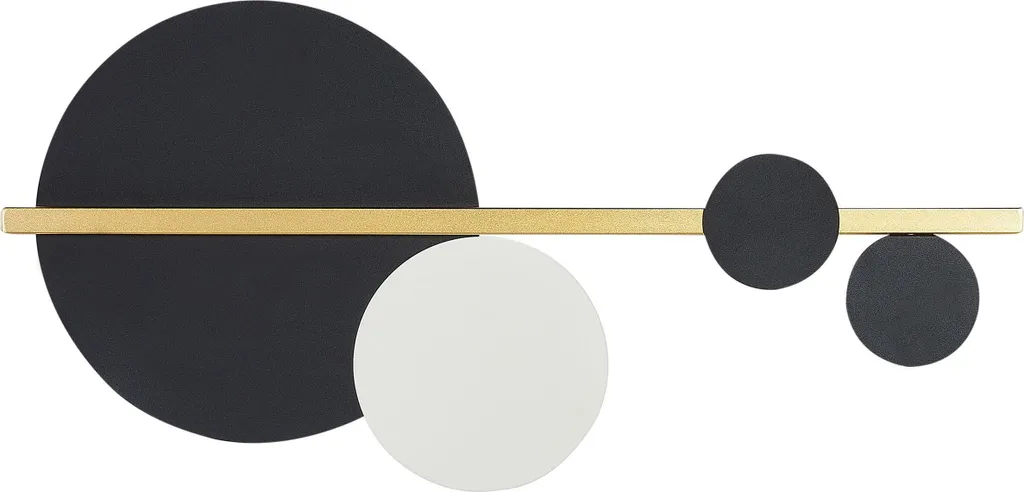 Luminaire décoratif mural en métal noir doré LED pour salon et chambre