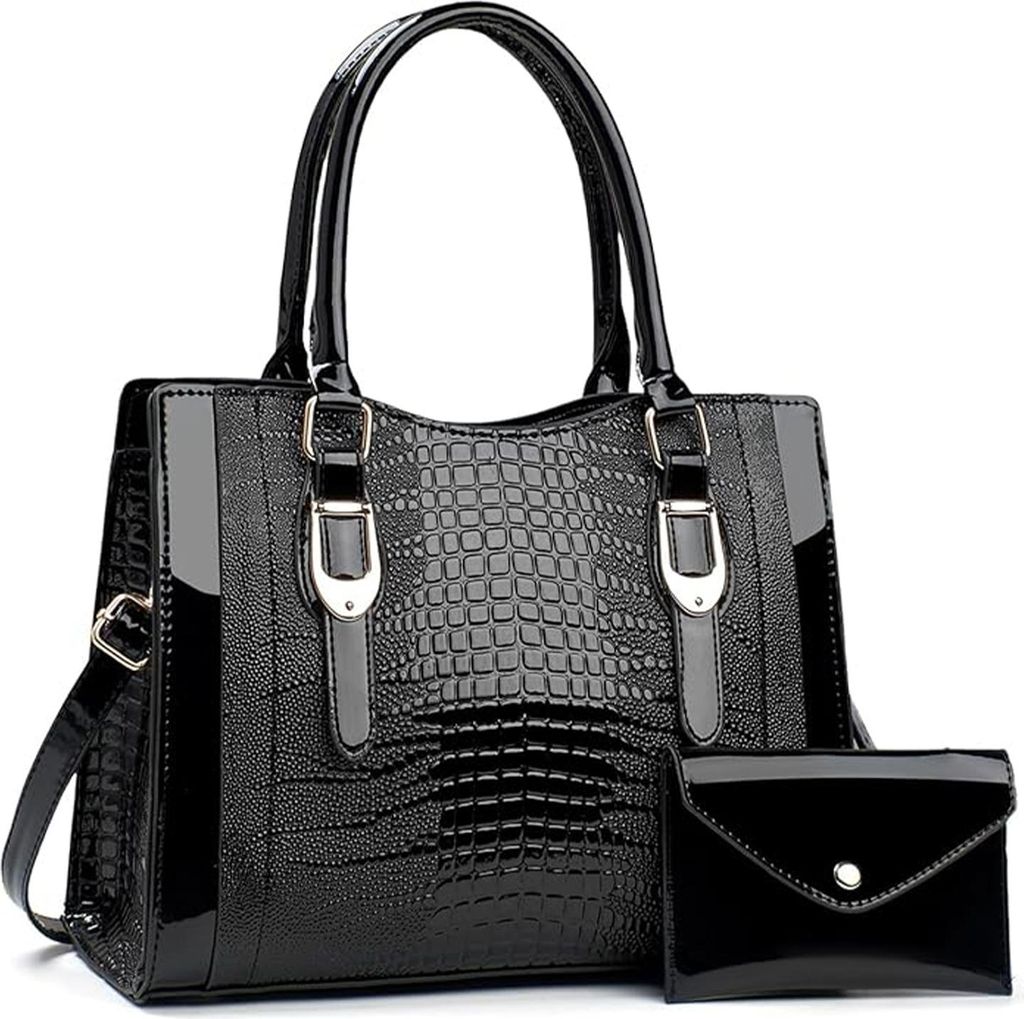 OKWISH Handtaschen, 2er-Set Schultertasche & Handtasche Damen, Elegante Tote Bag für Alltag, Arbeit, Shopping, Büro, Groß & Vielseitig, Modeacce...