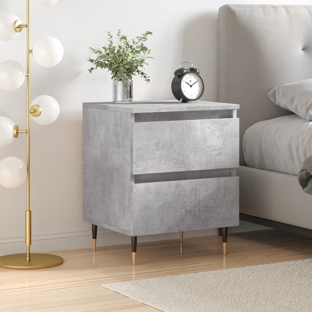 Maison Exclusive - Nachttisch Betongrau 40x35x50 cm Holzwerkstoff