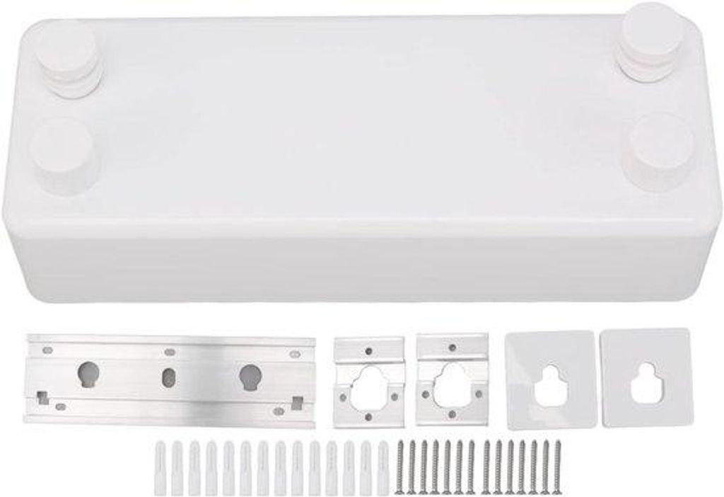 Optisch einsetzbares Doppel-Drohnsystem Wandmontage - 30 Meter sicher und robust für Balkon und Bad (Weiß)