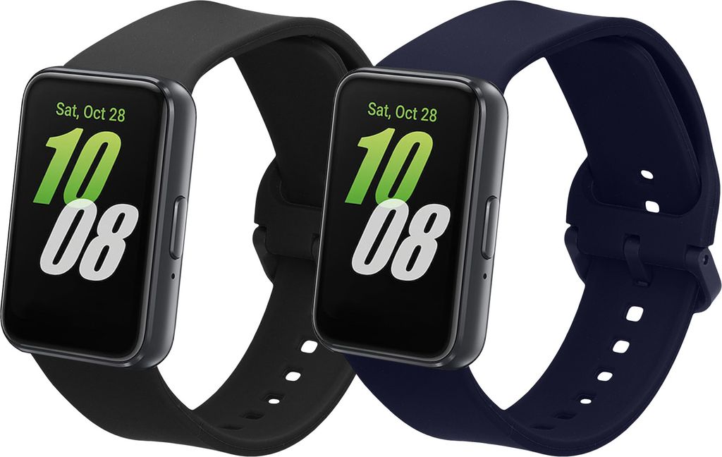 kwmobile 2x Sportarmband kompatibel mit Samsung Galaxy Fit 3 Armband - Fitnesstracker Band Set aus TPU Silikon