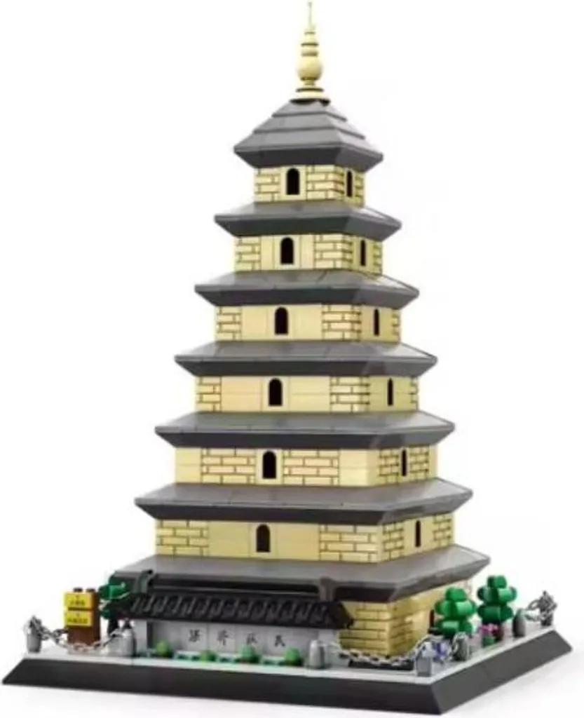 Kit Architecture Chine Pagode Oie Sauvage pour Décoration Bureau 672 Pièces