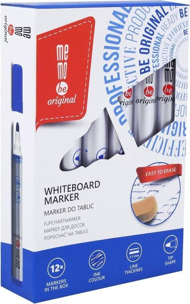 MemoBe trocken abwischbare Marker blau (12 St.)