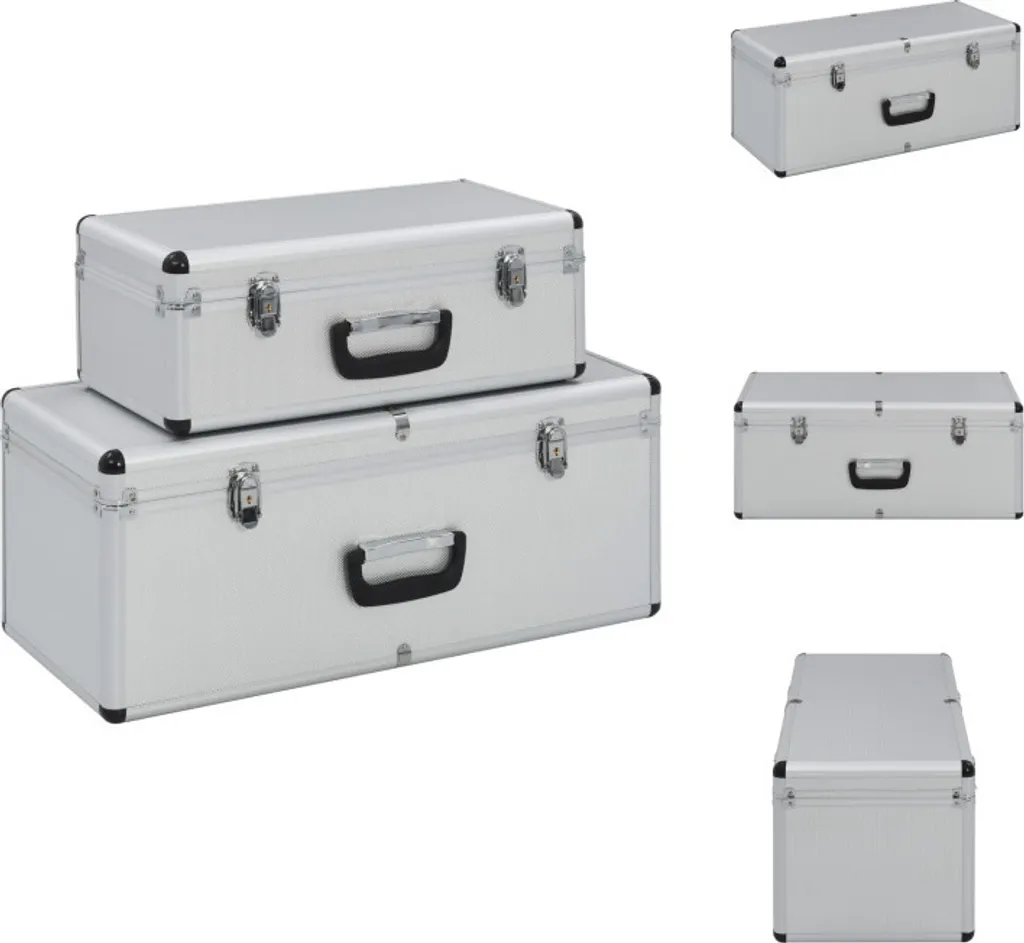 Sécurisez vos Outils avec ces 2 Coffrets de Rangement Aluminium Argentés
