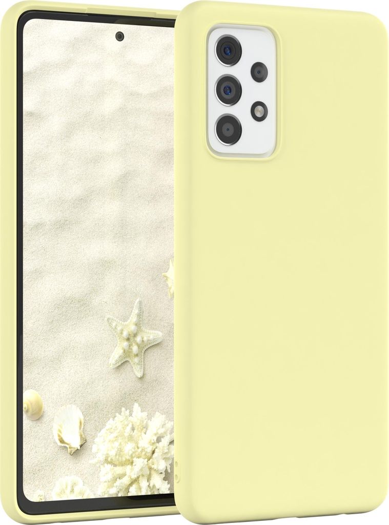 EAZY CASE Silikonhülle für Samsung Galaxy A72 / A72 5G Silikon Backcover Schutz in Gelb