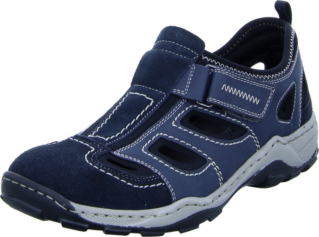 Rieker Herren Klett Halbschuh durchbrochen dunkelblau 44 Produktbild 11