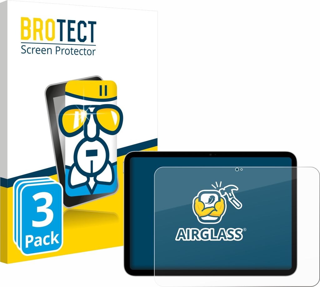 3x BROTECT Schutzglas für Apple iPad A16 11" WiFi 2025 (11. Gen.) Schutzfolie Panzer Folie Glas Display Schutz klar