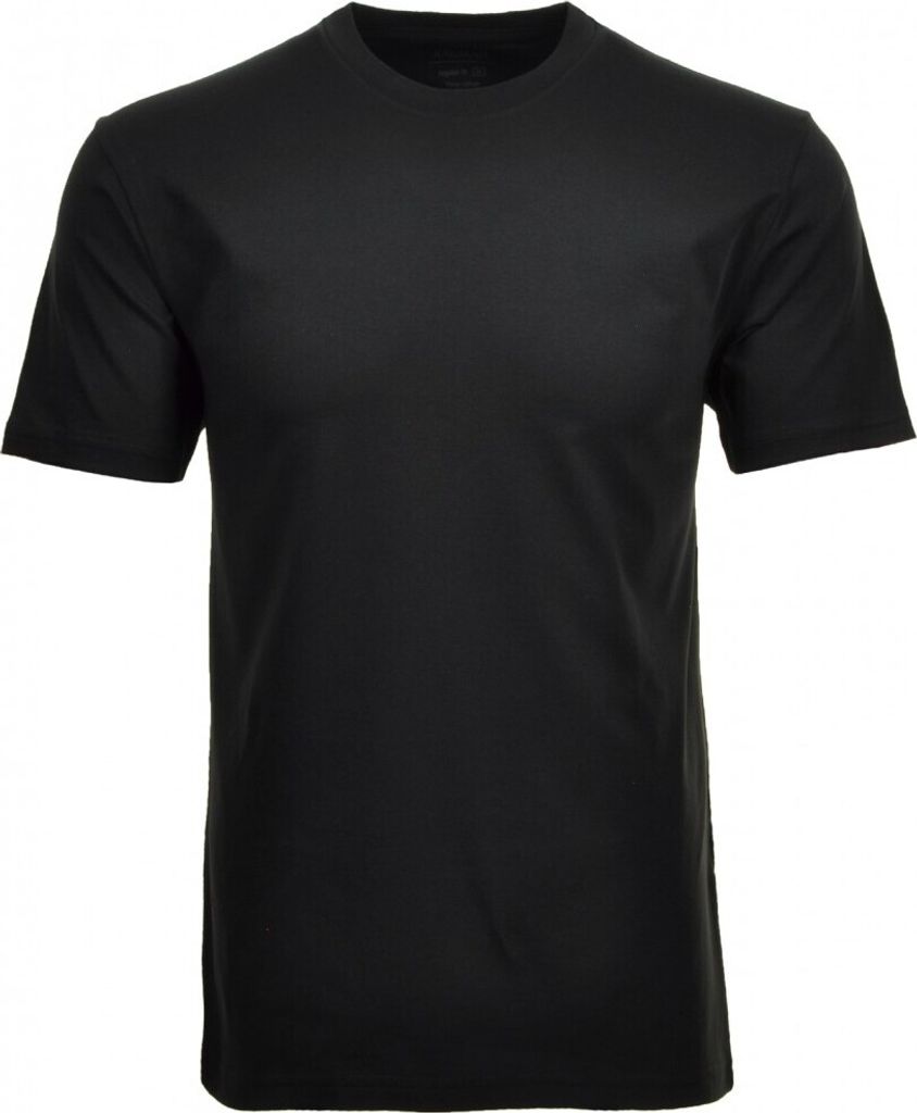 RAGMAN Herren T-Shirt Doppelpack Kurzarm Rundhals Regular Schwarz 8XL