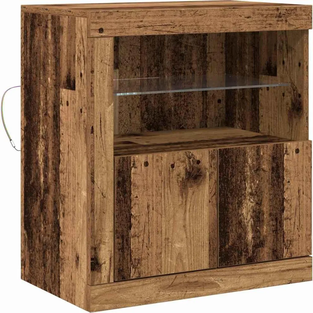 SYFAX™ Madia LED Marrone per Soggiorno - 60,5x37x67 cm Legno