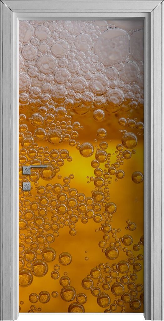 Tür Selbstklebende 90x210 cm Türfolie Türtapete Klebefolie - Bier mit Blase
