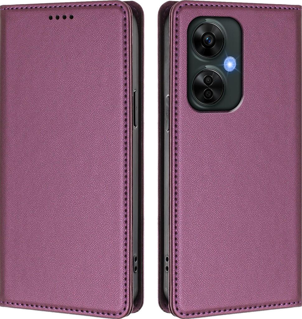 Handyhülle für OnePlus Nord N30 /Nord CE 3 Lite, Kunstleder Klapphülle Stoßfeste Magnetische Hülle mit Ständer Lila