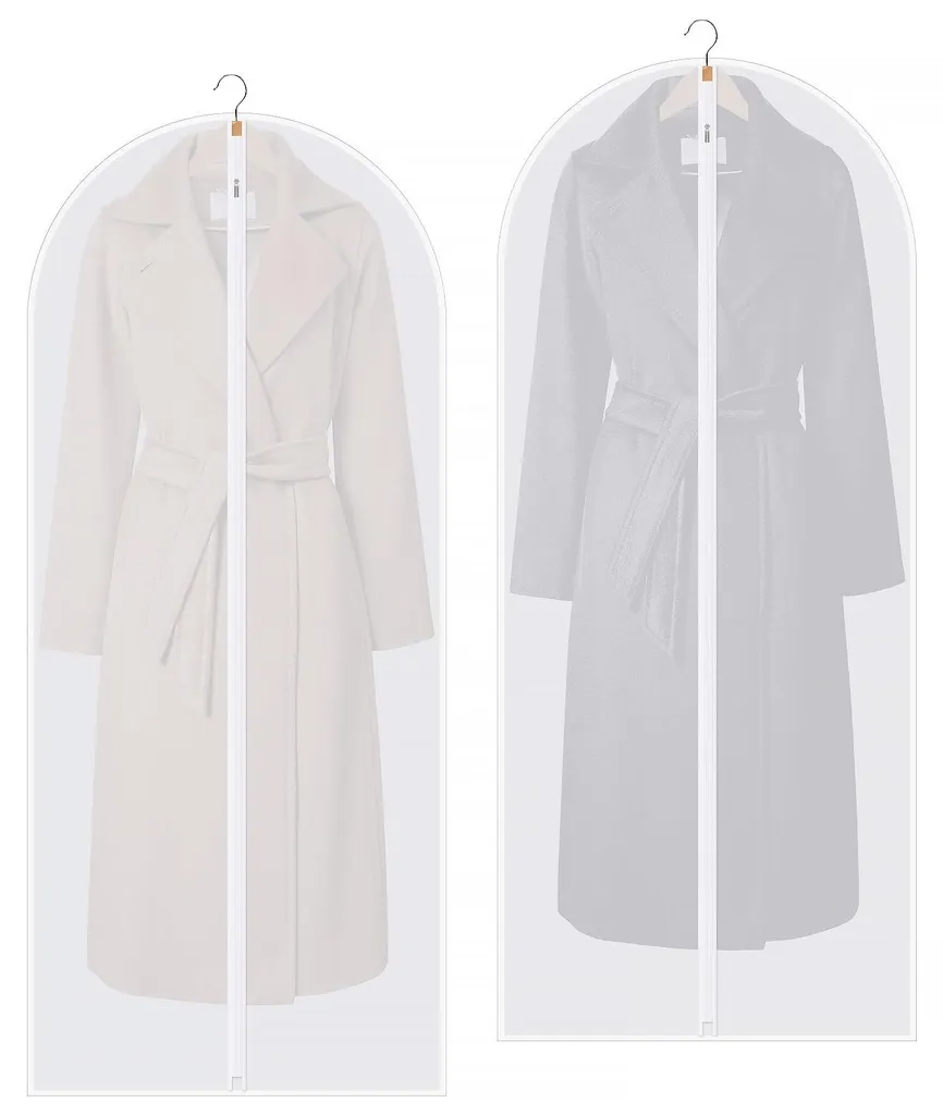 Housse vêtement anti-poussière 140 cm pour protéger robes et manteaux
