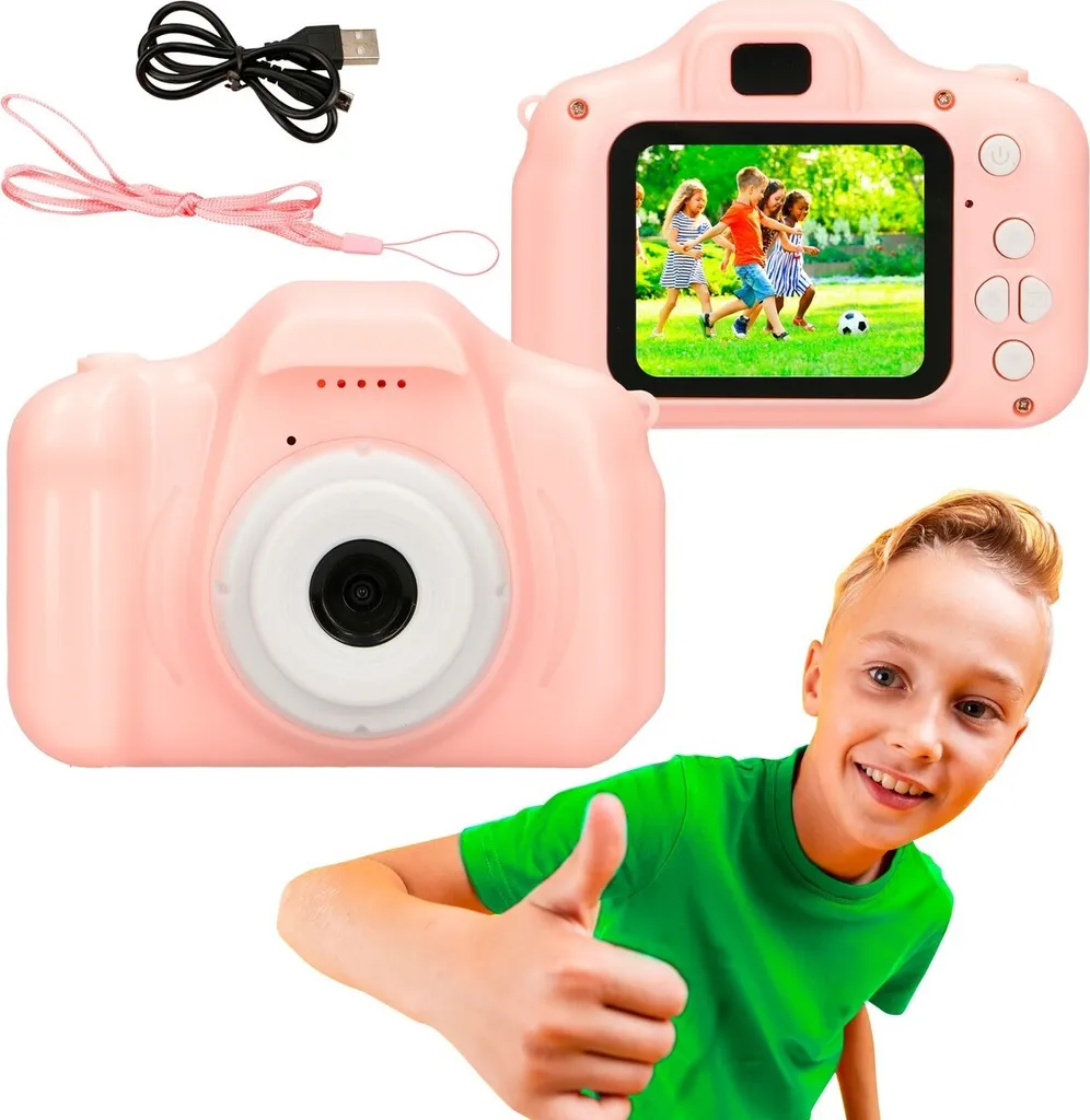 Regalo Bambini: Fotocamera Extralink H20 Pink Digitale 1080P