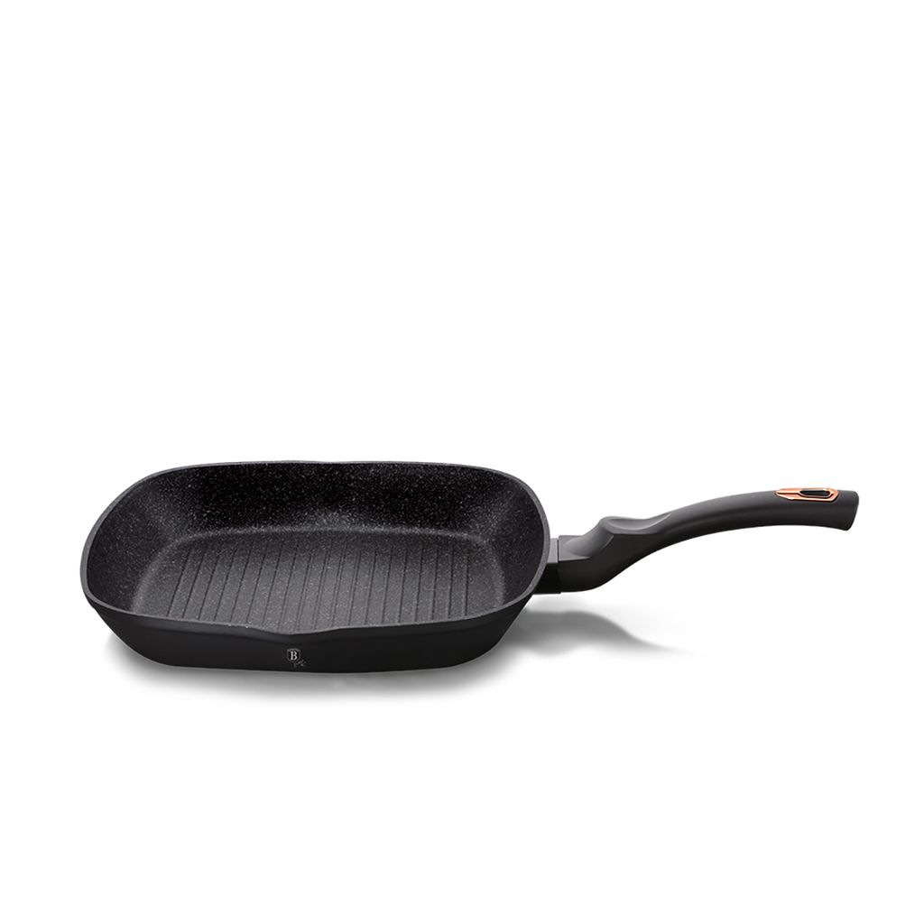 Berlinger Haus Grillpfanne 28cm Granit Schwarz Rose BH-1636